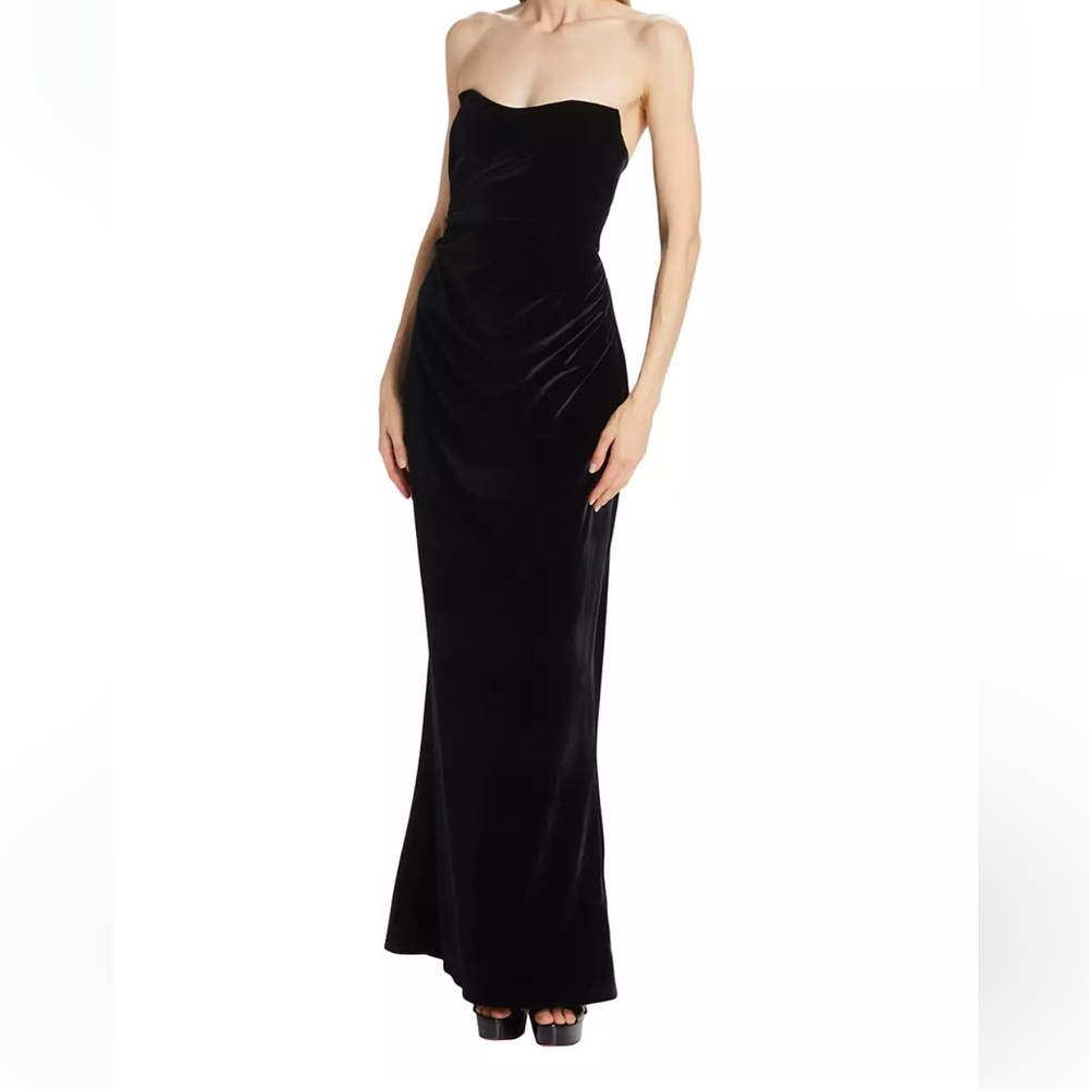 The Bar Column Dress in Black. Size 4. Bow sleeves not included!